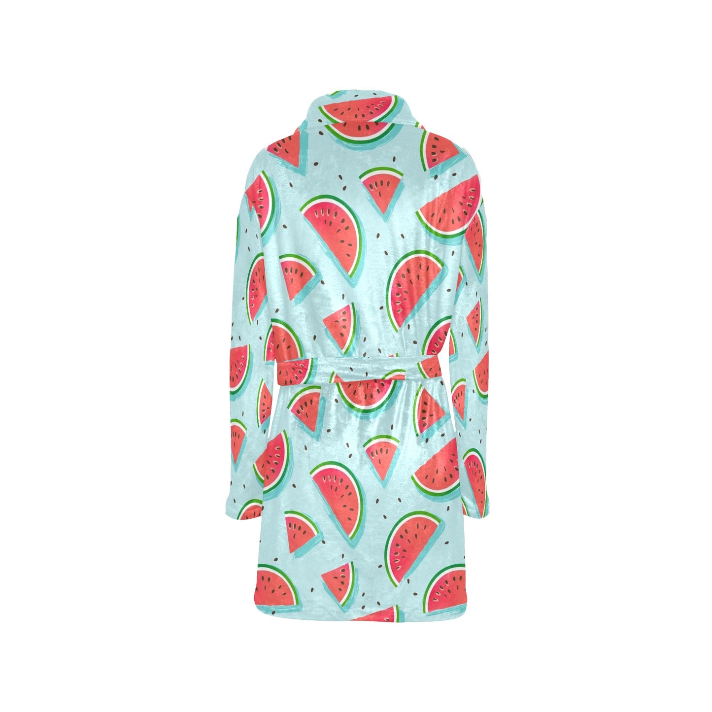Watermelon Pattern Print Design WM03 Women's Fleece Robe