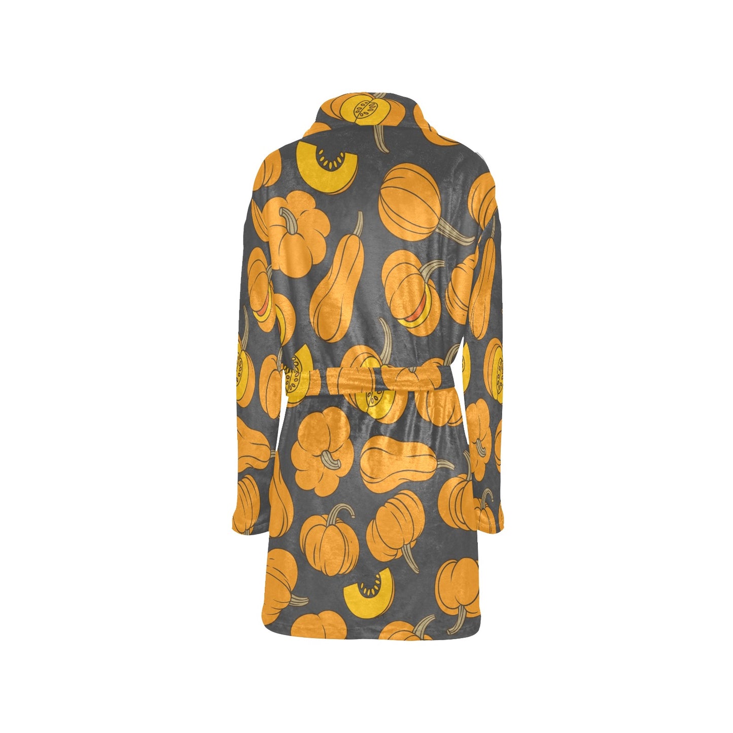 Pumpkin Pattern Print Design A03 Women's Fleece Robe