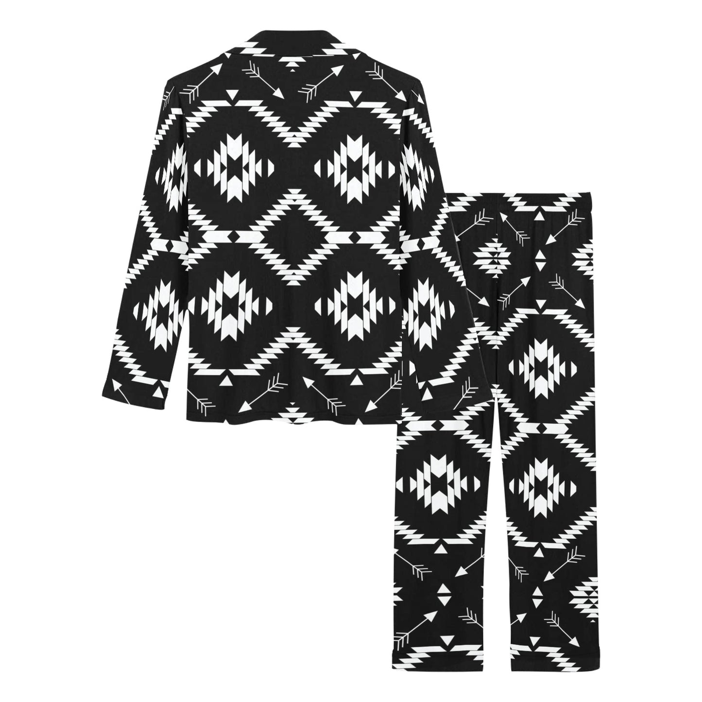 Native Pattern Print Design A04 Women's Long Pajama Set