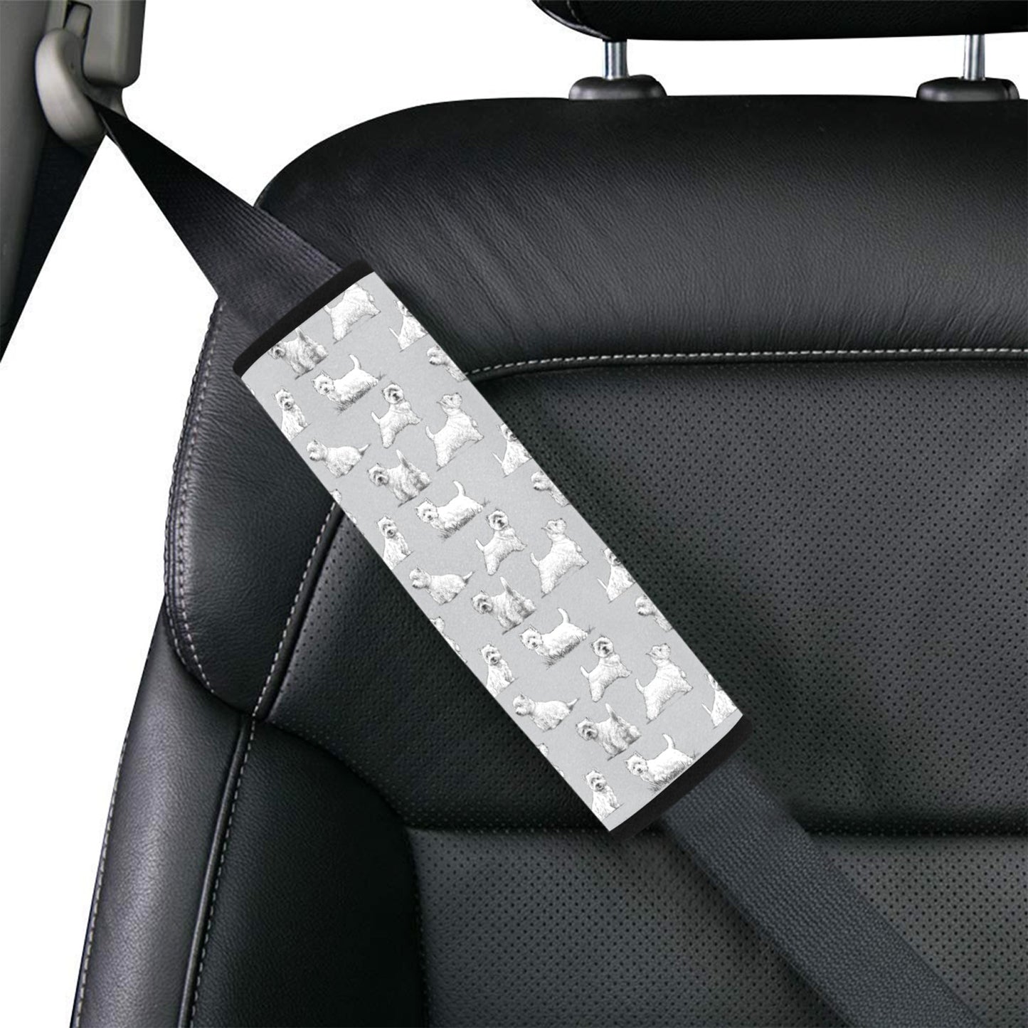 Scottish Terriers Print Design LKS3011 Car Seat Belt Cover