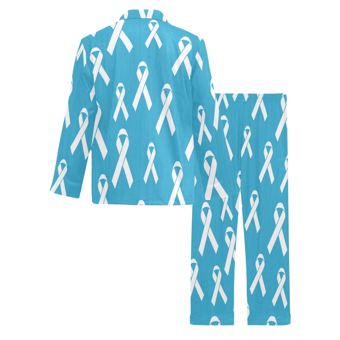 Liver cancer Pattern Print Design 01 Men's Long Pajama Set