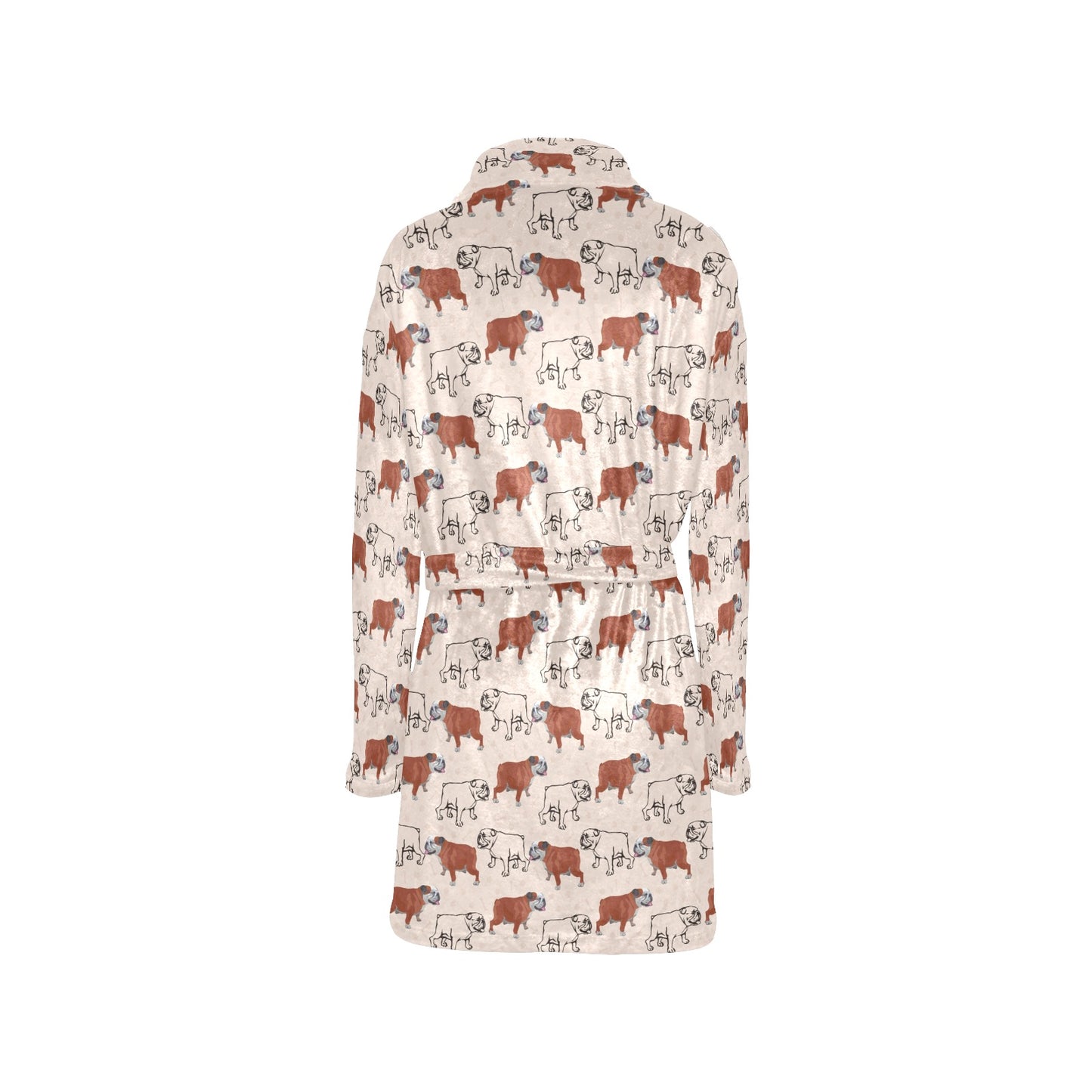 Bulldogs Pattern Print Design 04 Women's Fleece Robe