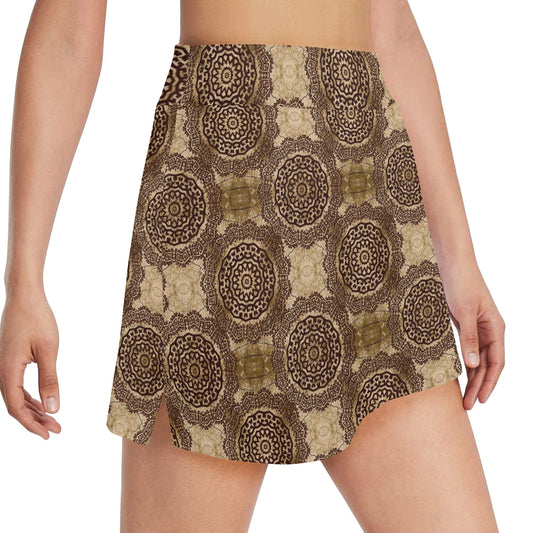 Ancient Greek Symbol Print Design LKS309 17" Golf & Pickleball Skort with Pockets