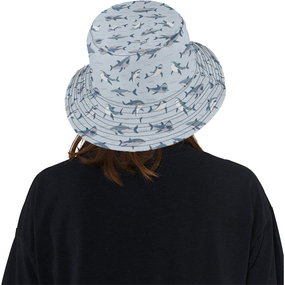 Shark Print Design LKS304 Unisex Bucket Hat