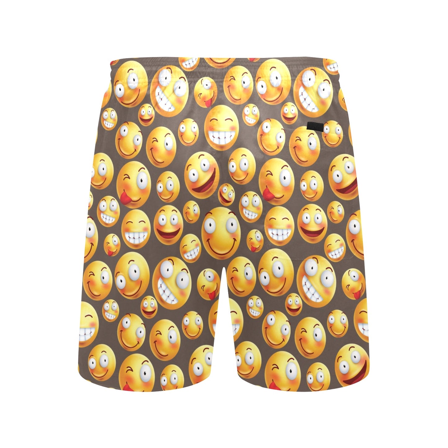 Smiley Face Emoji Print Design LKS303 Men's Swim Trunks Beach Shorts