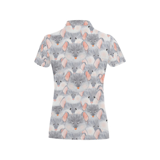 Rat Baby Pattern Print Design 02 Women's Polo Shirt