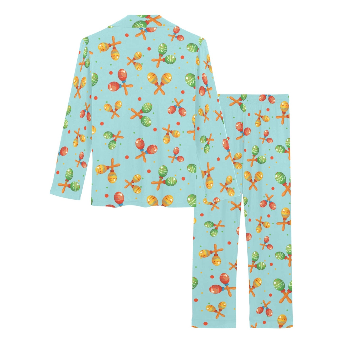 Maracas Print Design LKS402 Women's Long Pajama Set