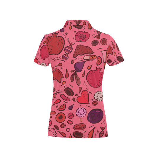 Phlebotomist Pattern Print Design A01 Women's Polo Shirt