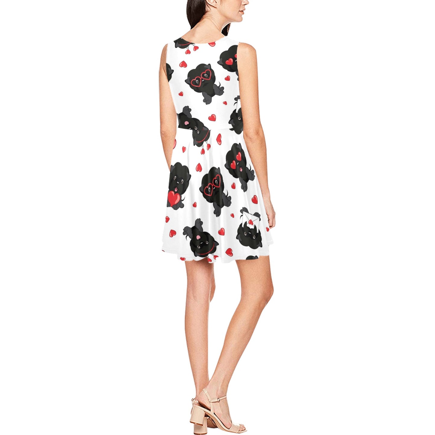 Affenpinscher Pattern Print Design 01 Sleeveless Dress