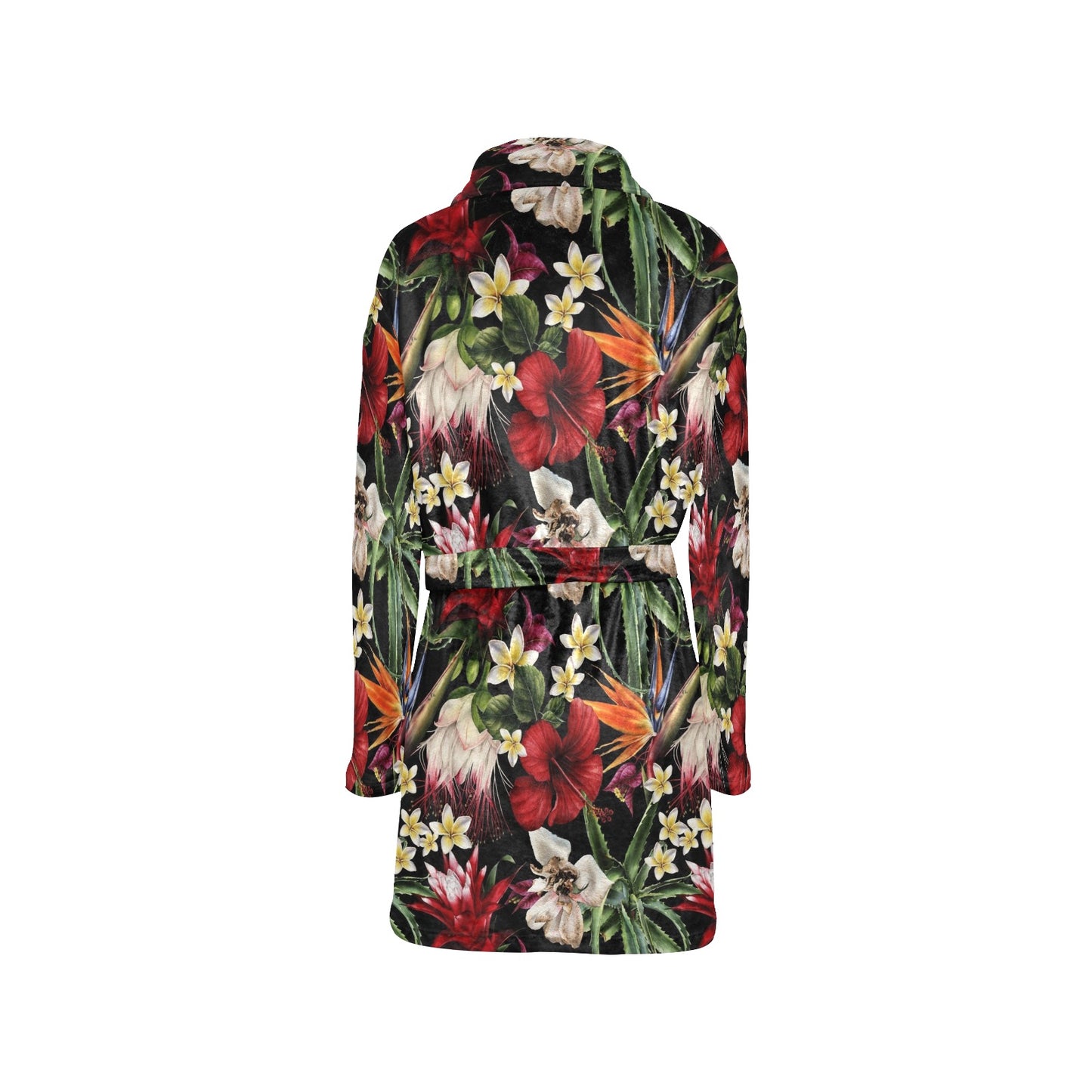 Summer Floral Pattern Print Design SF03 Women's Fleece Robe