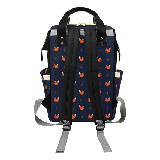 Squirrel Print Design LKS303 Diaper Bag Backpack