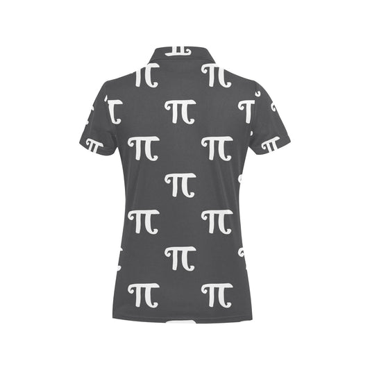 Pi Day Pattern Print Design A01 Women's Polo Shirt