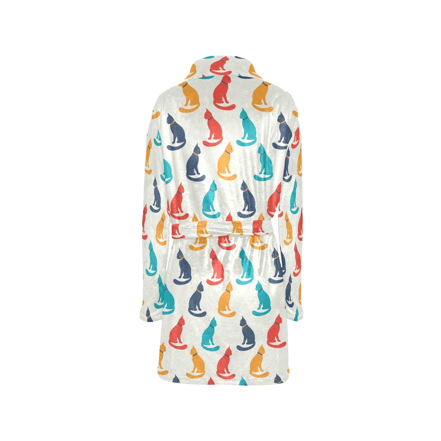 Cat Pattern Print Design 03 Women's Fleece Robe