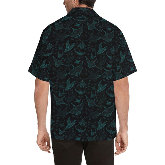 Manta Ray Print Design LKS402 Men's Men's Hawaiian Shirt