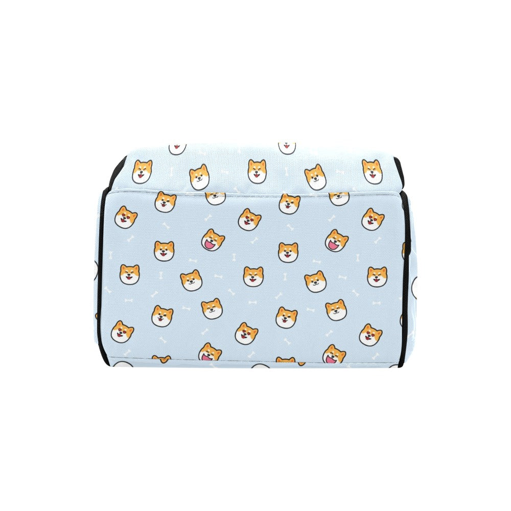 Shiba Inu Print Design LKS3012 Diaper Bag Backpack
