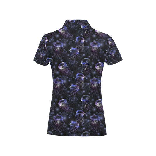 Jellyfish Themed Women's Polo Shirt