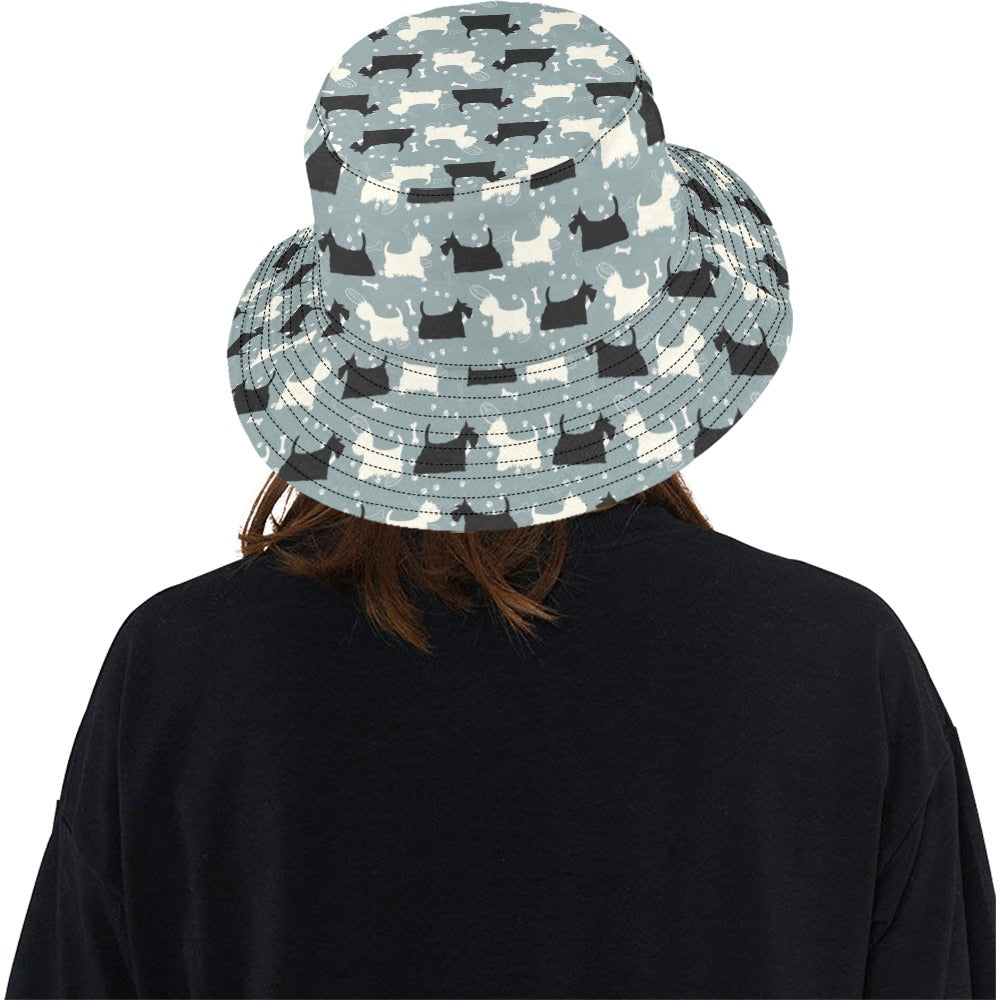 Scottish Terriers Print Design LKS301 Unisex Bucket Hat
