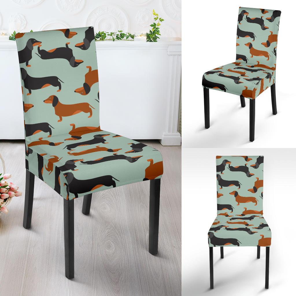 Dachshund Cute Print Pattern Dinning Chair Slipper-JTAMIGO.COM