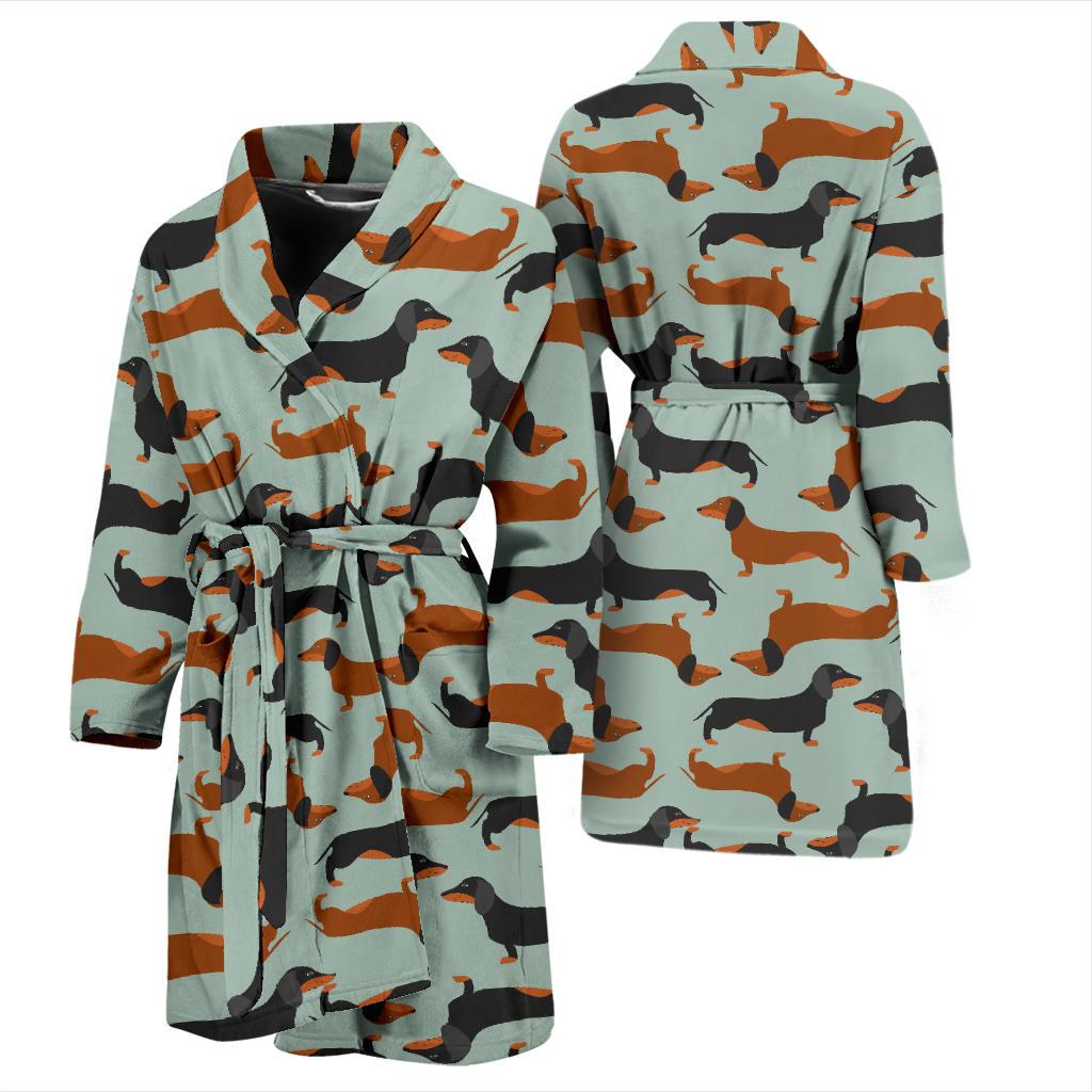 Dachshund Cute Print Pattern Men Bath Robe-JTAMIGO.COM