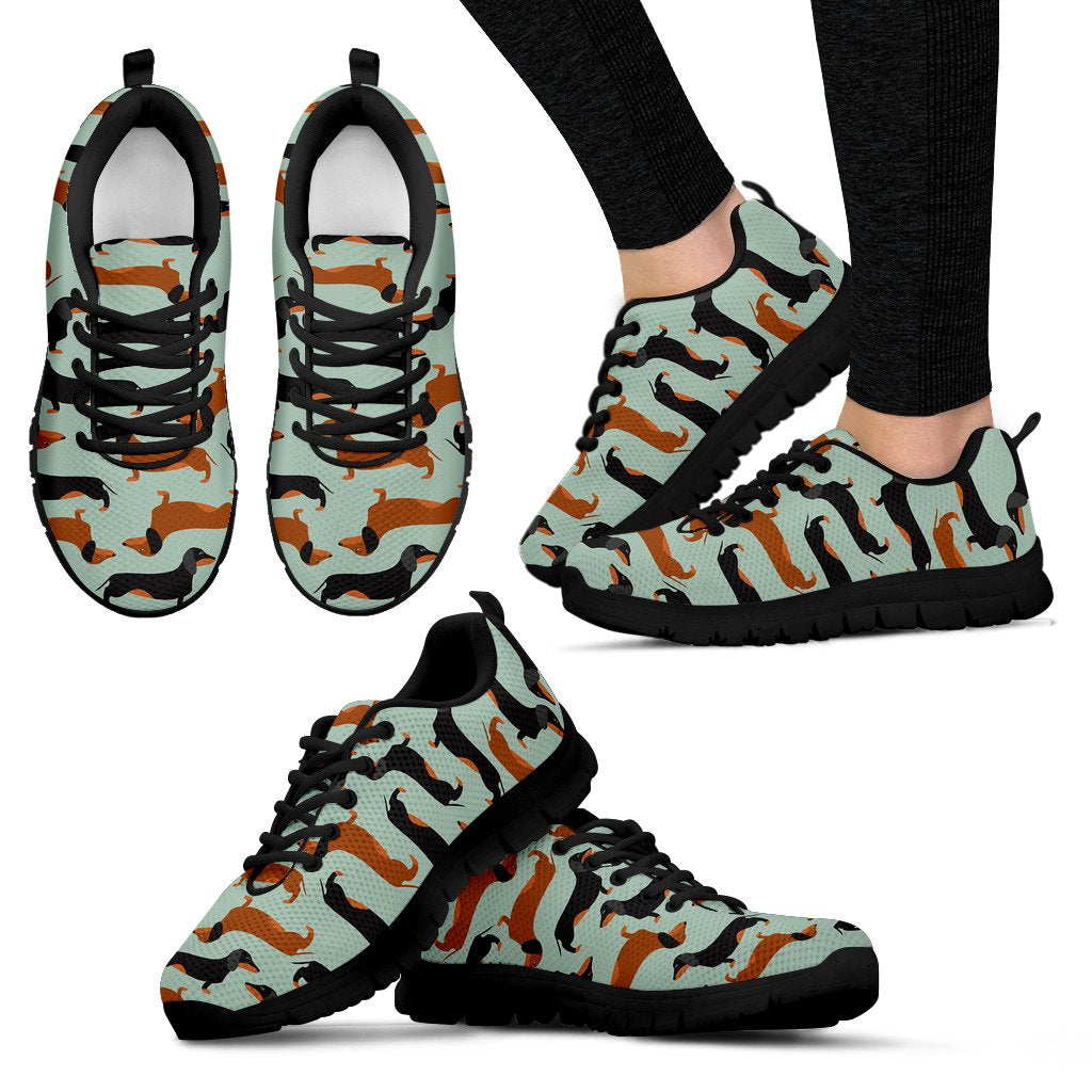 Dachshund Cute Print Pattern Women Sneakers Shoes