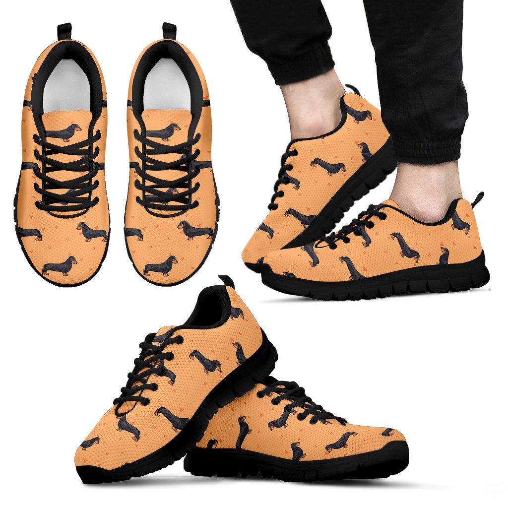 Dachshund Draw Print Pattern Men Sneakers Shoes