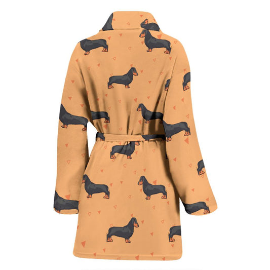 Dachshund Draw Print Pattern Women Bath Robe-JTAMIGO.COM