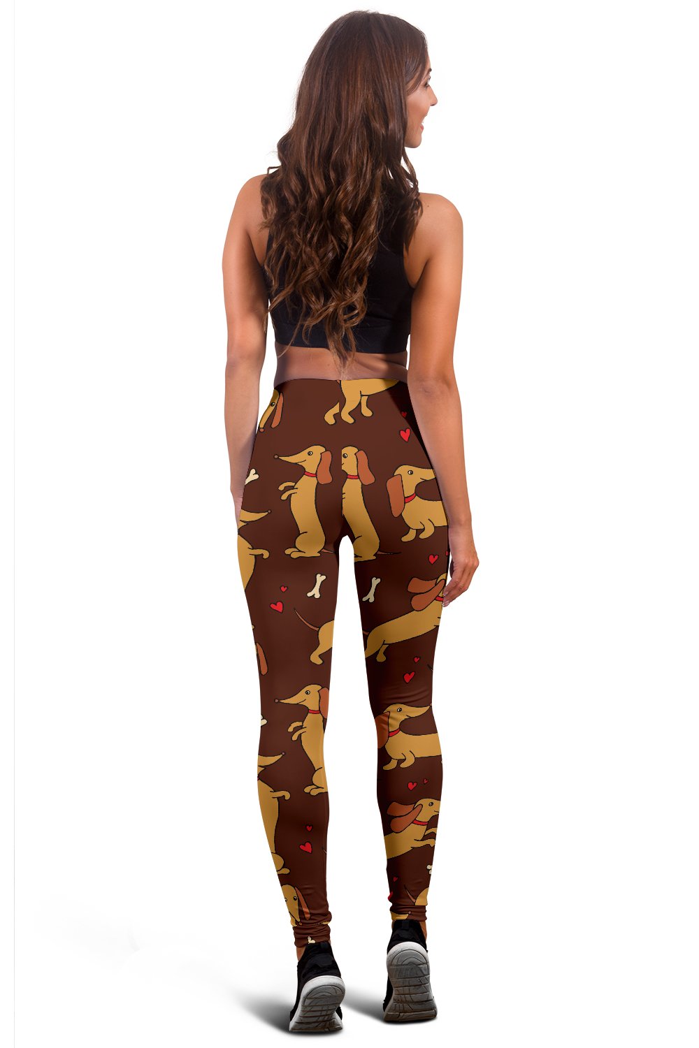 Dachshund Happy Print Pattern Women Leggings