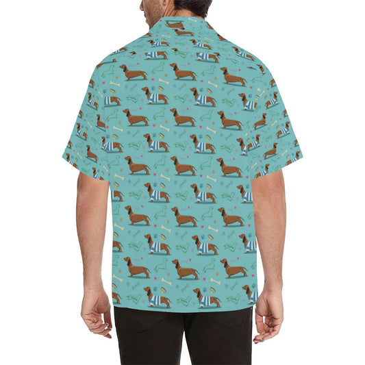 Dachshund Paw Decorative Print Pattern Men Aloha Hawaiian Shirt
