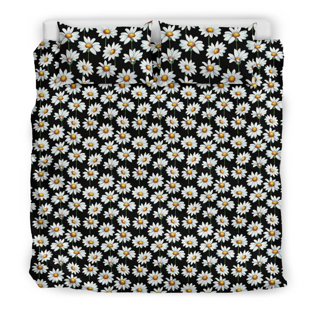 Daisy Print Pattern Duvet Cover Bedding Set