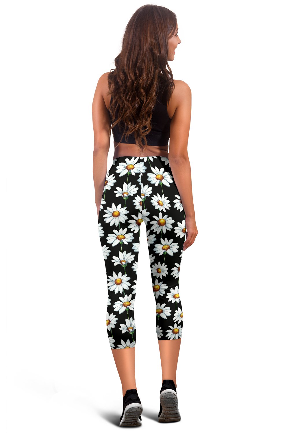 Daisy Print Pattern Women Capris