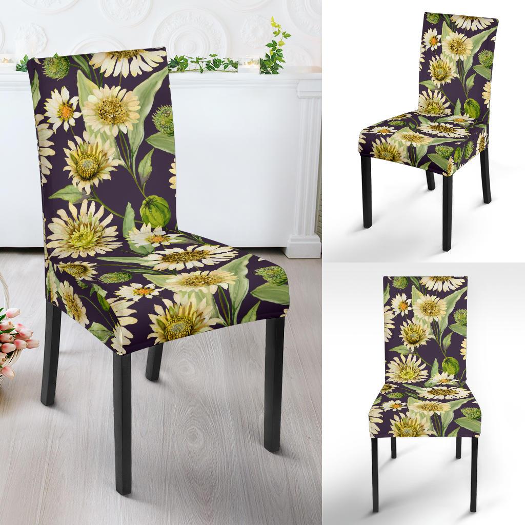 Daisy Vintage Print Pattern Dinning Chair Slipper-JTAMIGO.COM