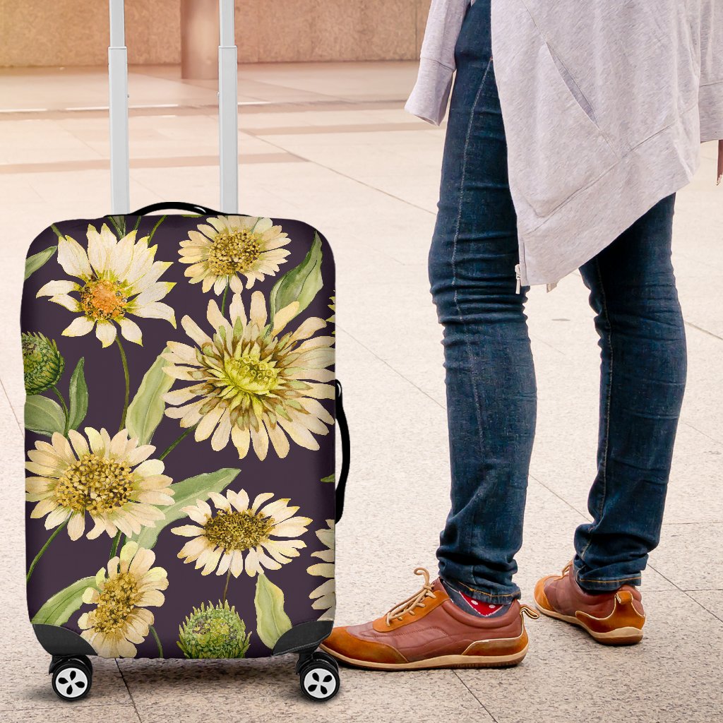Daisy Vintage Print Pattern Luggage Cover Protector