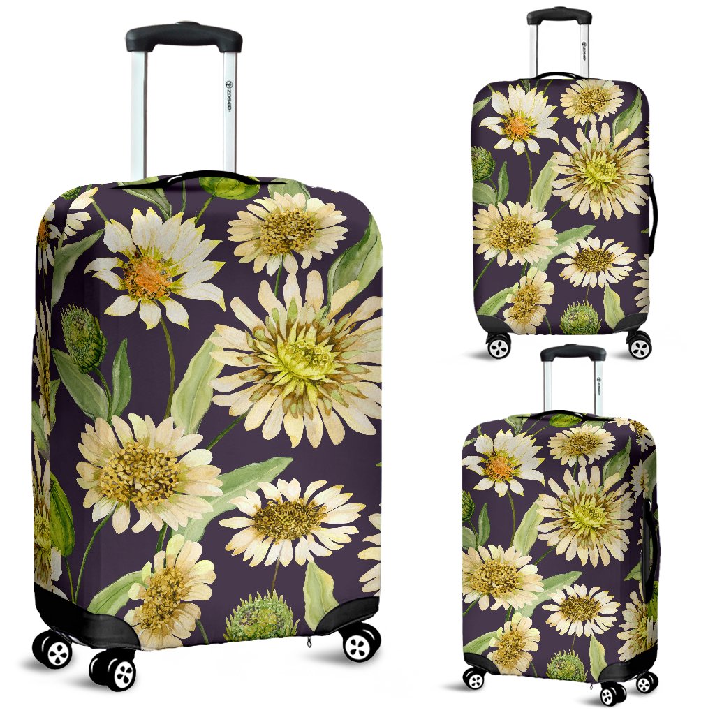 Daisy Vintage Print Pattern Luggage Cover Protector