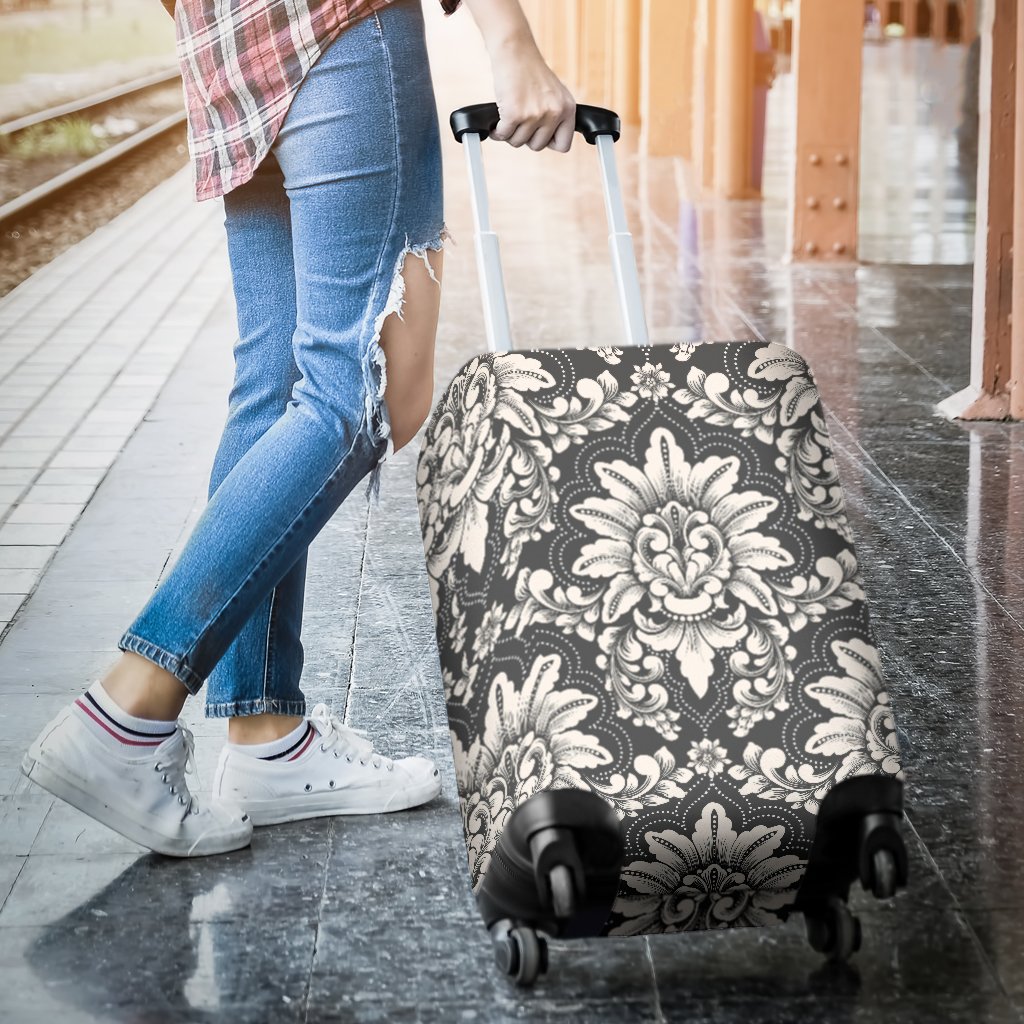 Damask Elegant Print Pattern Luggage Cover Protector