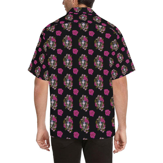 Day of the Dead Makeup Girl Men Aloha Hawaiian Shirt