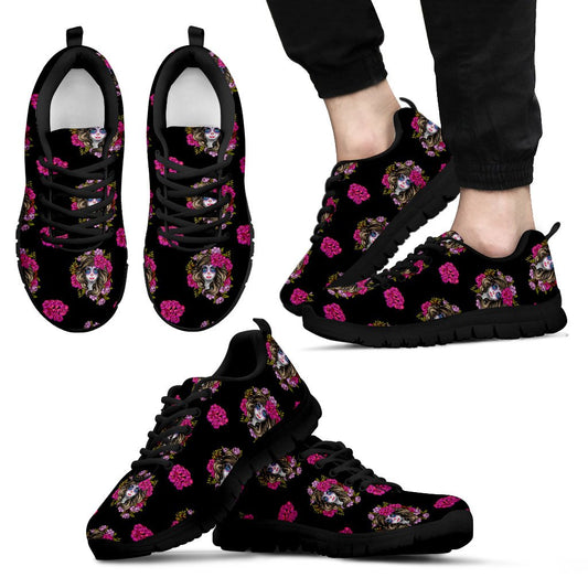Day of the Dead Makeup Girl Men Sneakers Shoes