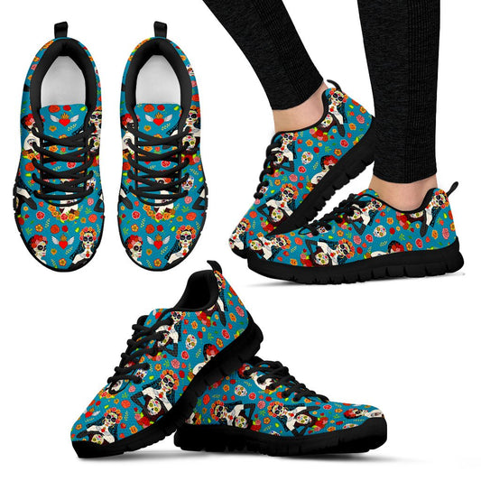 Day Of The Dead Old School Girl Design Women Sneakers Shoes