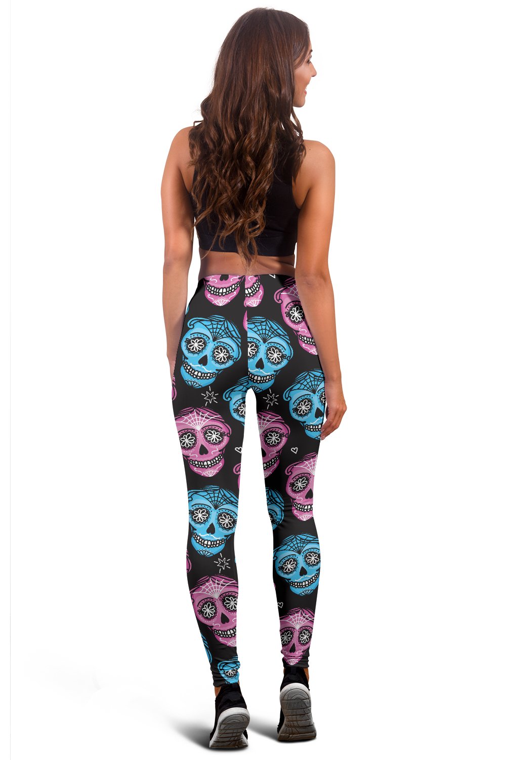 Day of the Dead Skull Print Pattern Women Leggings