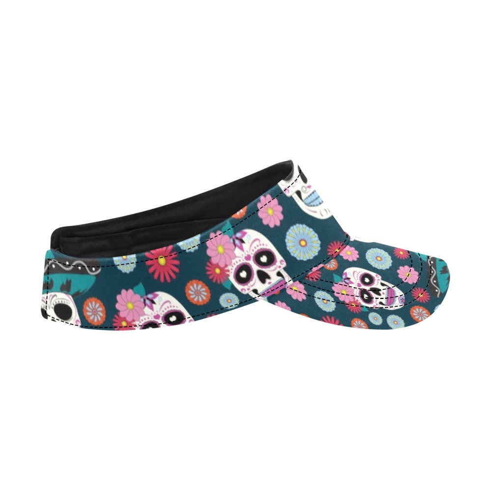Sugar Skull Print Design LKS308 Unisex Sun Visor