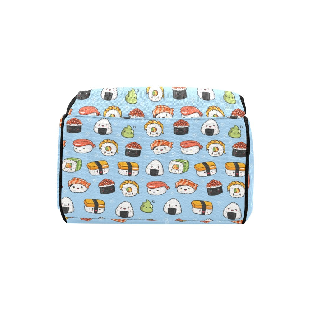 Sushi Print Design LKS303 Diaper Bag Backpack