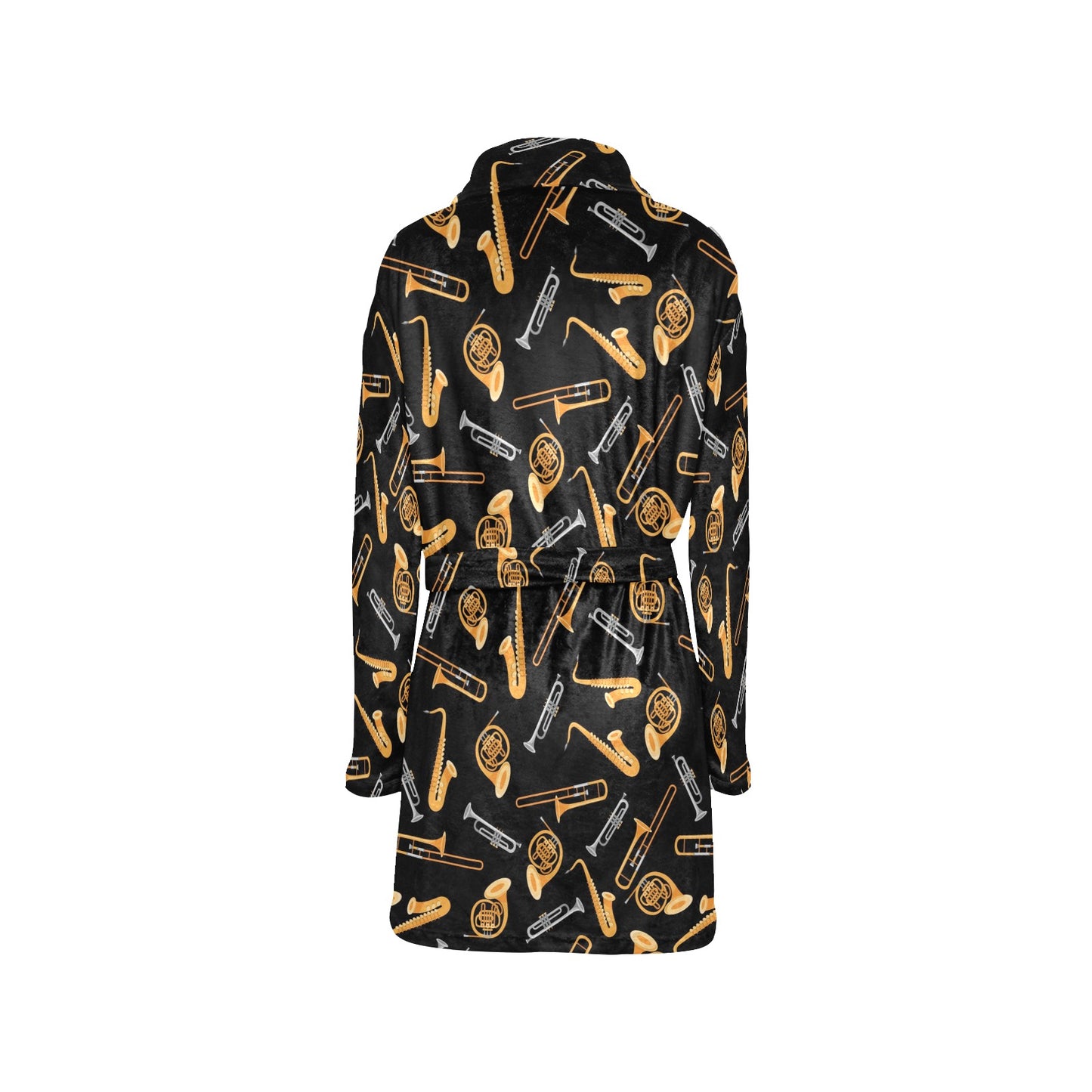 Jazz Pattern Print Design 01 Women's Fleece Robe