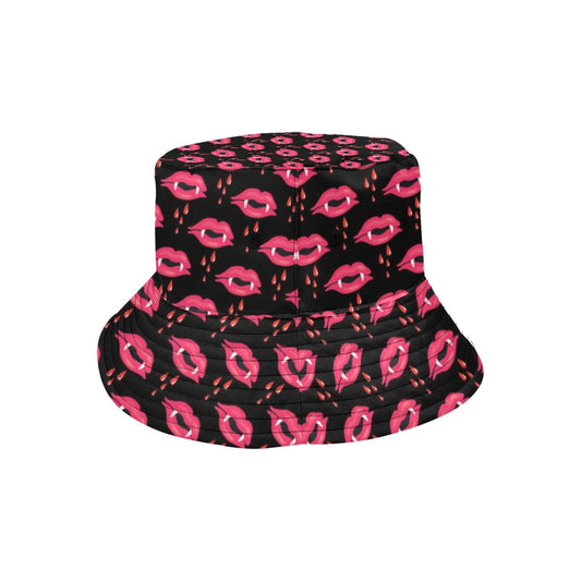Vampire Lips Print Design LKS303 Unisex Bucket Hat