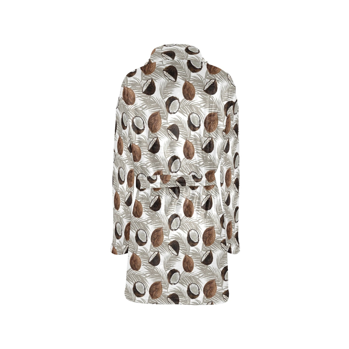 Coconut Pattern Print Design CN03 Women's Fleece Robe