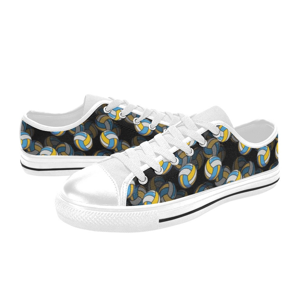 Volleyball Print Design LKS302 Women's White Low Top Shoes