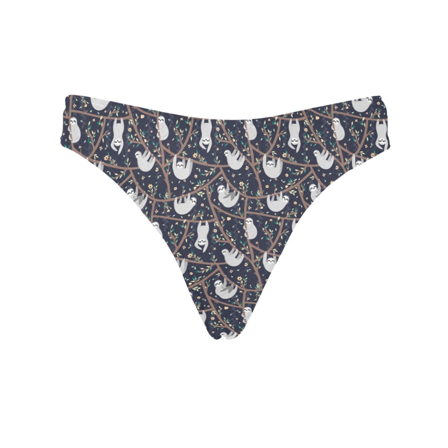 Sloth Happy Design Themed Print Women's Thongs