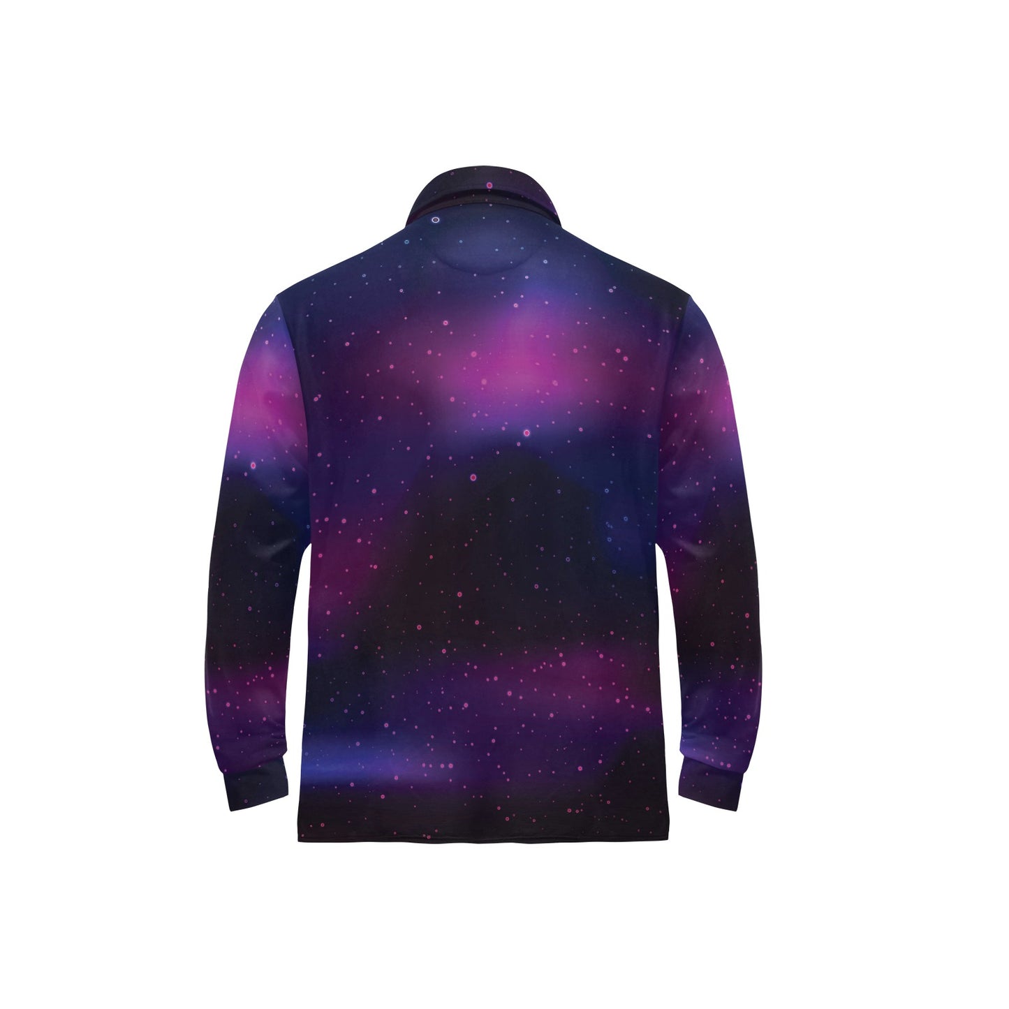 Night sky Pattern Print Design A04 Long Sleeve Polo Shirt For Men's