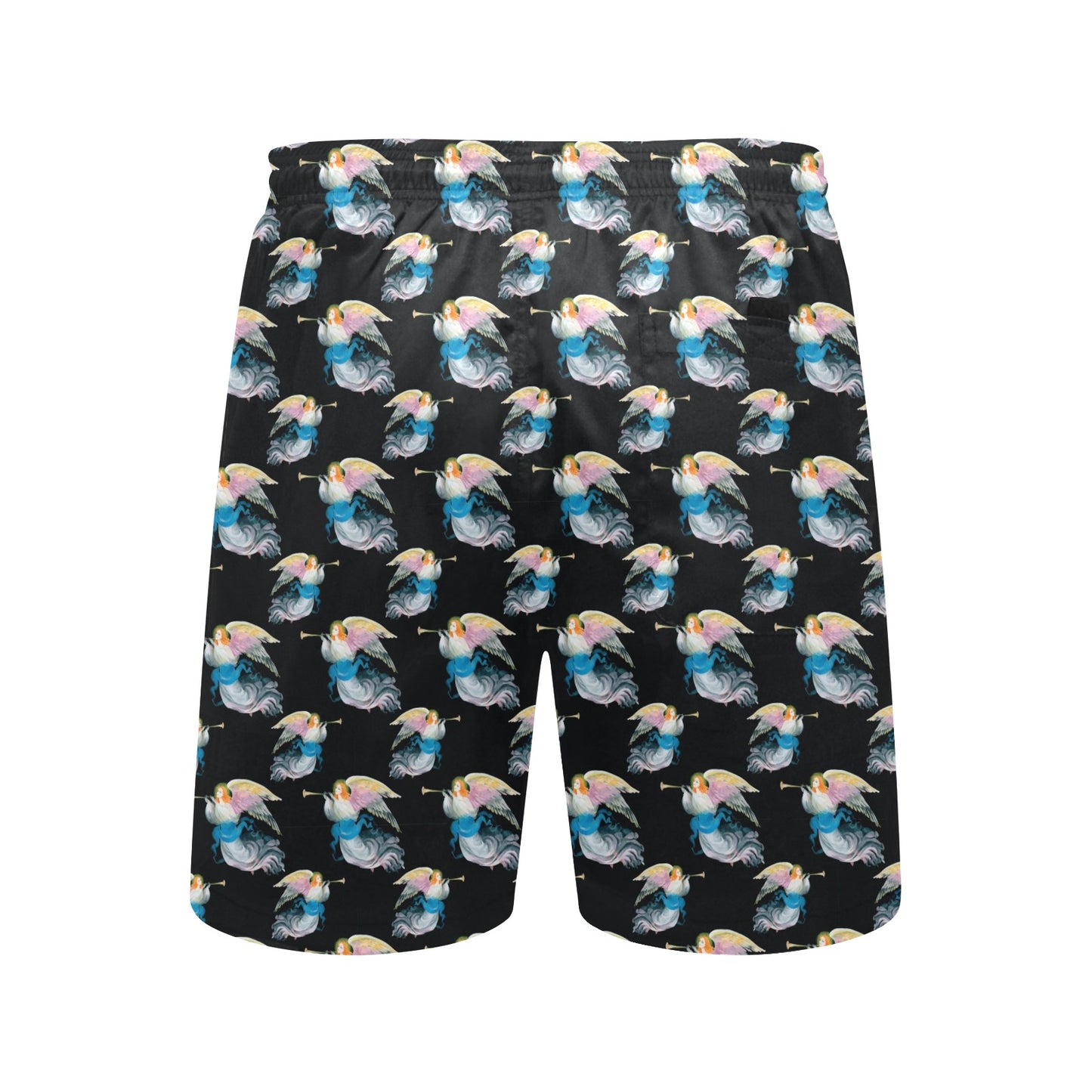 Angel with Wings Beautiful Design Print Men's Swim Trunks Beach Shorts