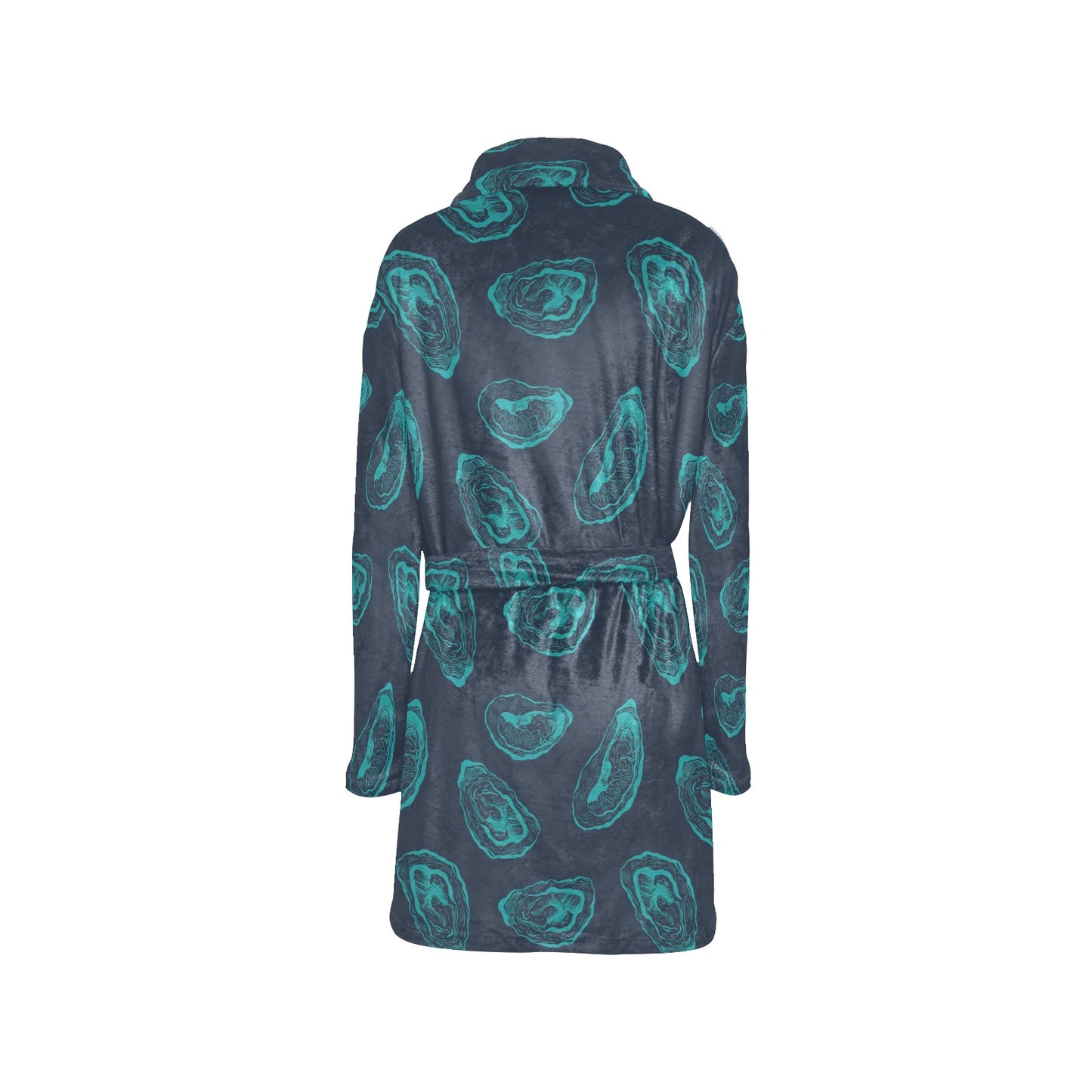 Oyster Pattern Print Design 01 Women's Fleece Robe