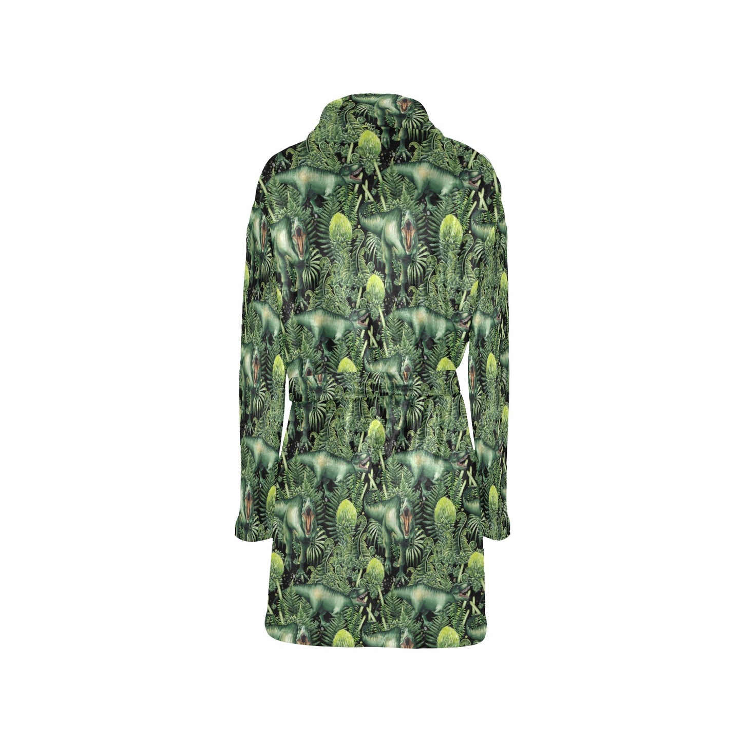 Dinosaur T Rex Print Pattern Women's Fleece Robe