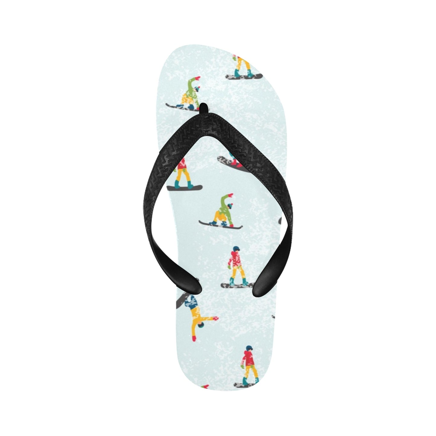 Snowboard Print Design LKS304 Flip Flops